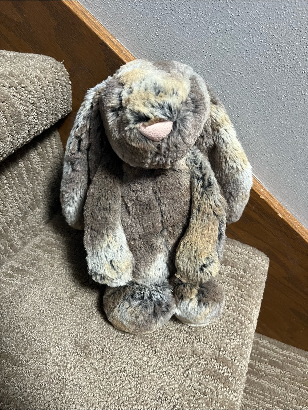 Jellycat Plush Bunny in Brown and Cream Multi